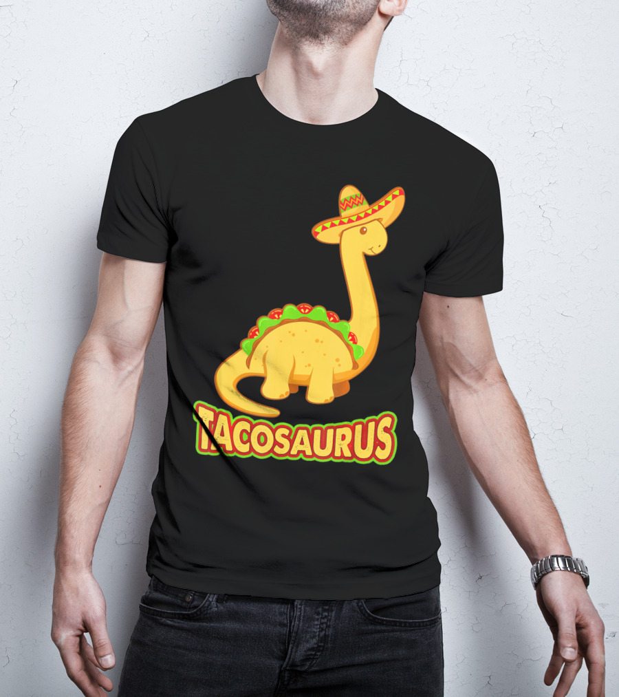 Tacosaurus Sombrero Dinosaur Taco T-Shirt