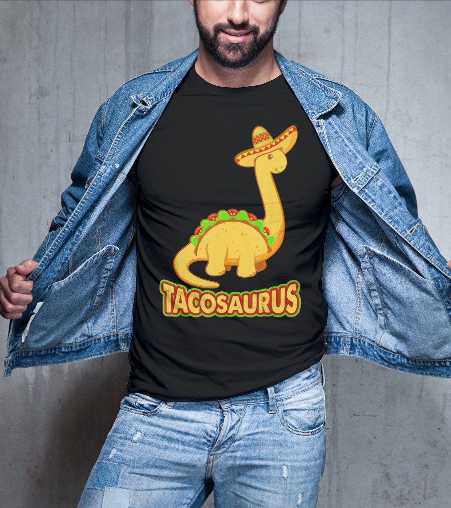 Tacosaurus Sombrero Dinosaur Taco T-Shirt