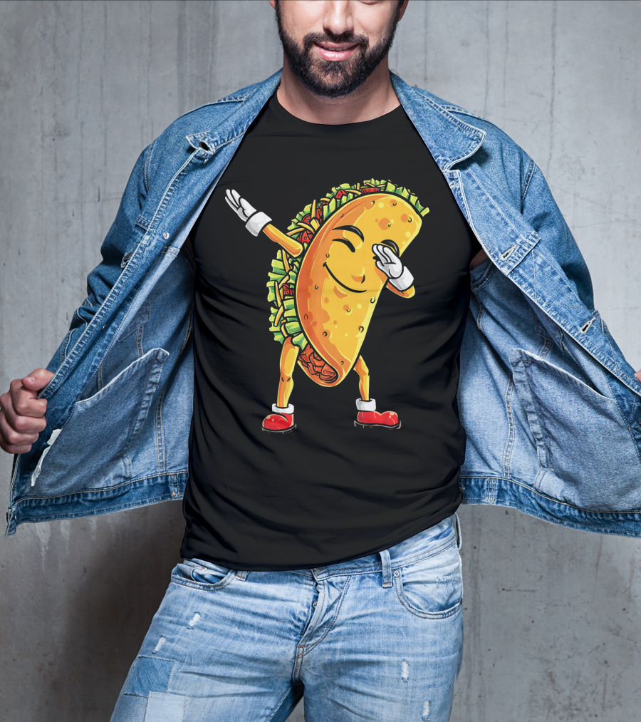 Funny Dabbing Taco Cinco De Mayo Mexican T-Shirt