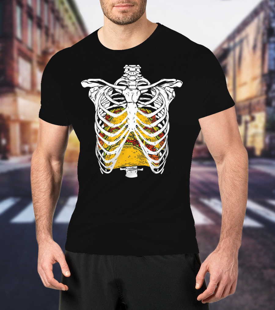 Halloween Costume Skeleton Rib Taco Filling T-Shirt