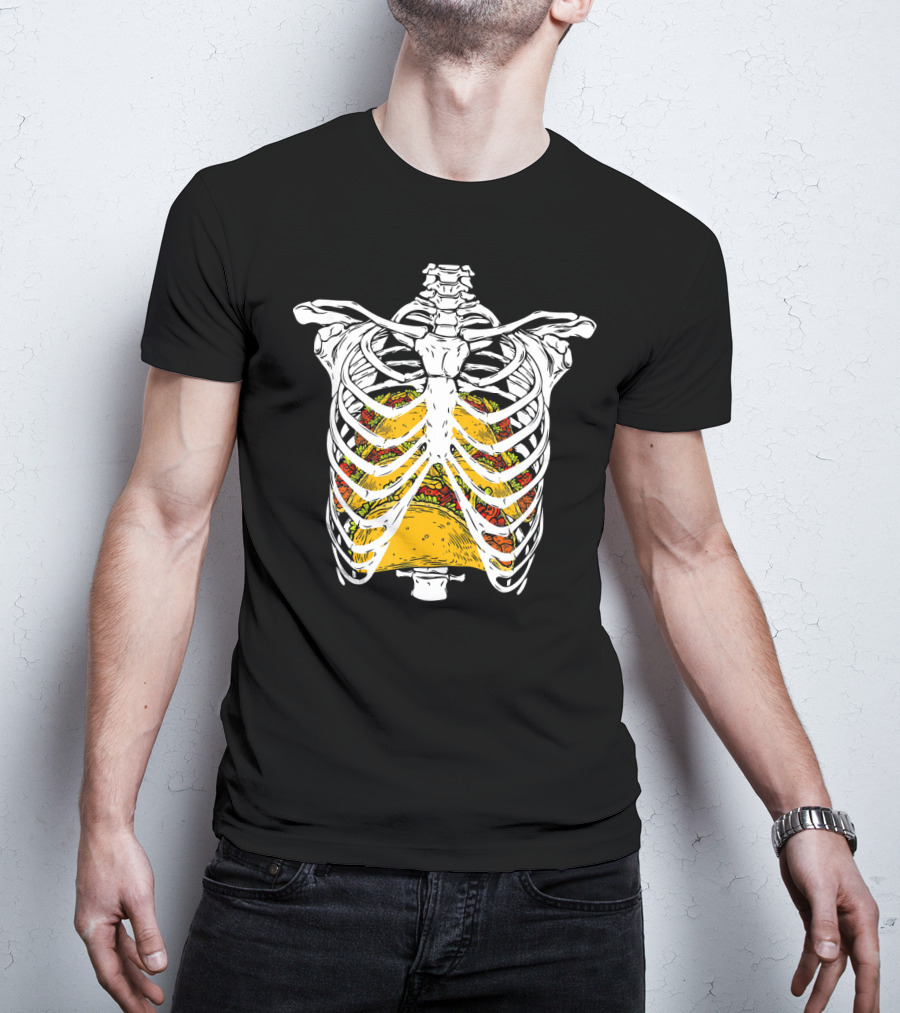 Halloween Costume Skeleton Rib Taco Filling T-Shirt