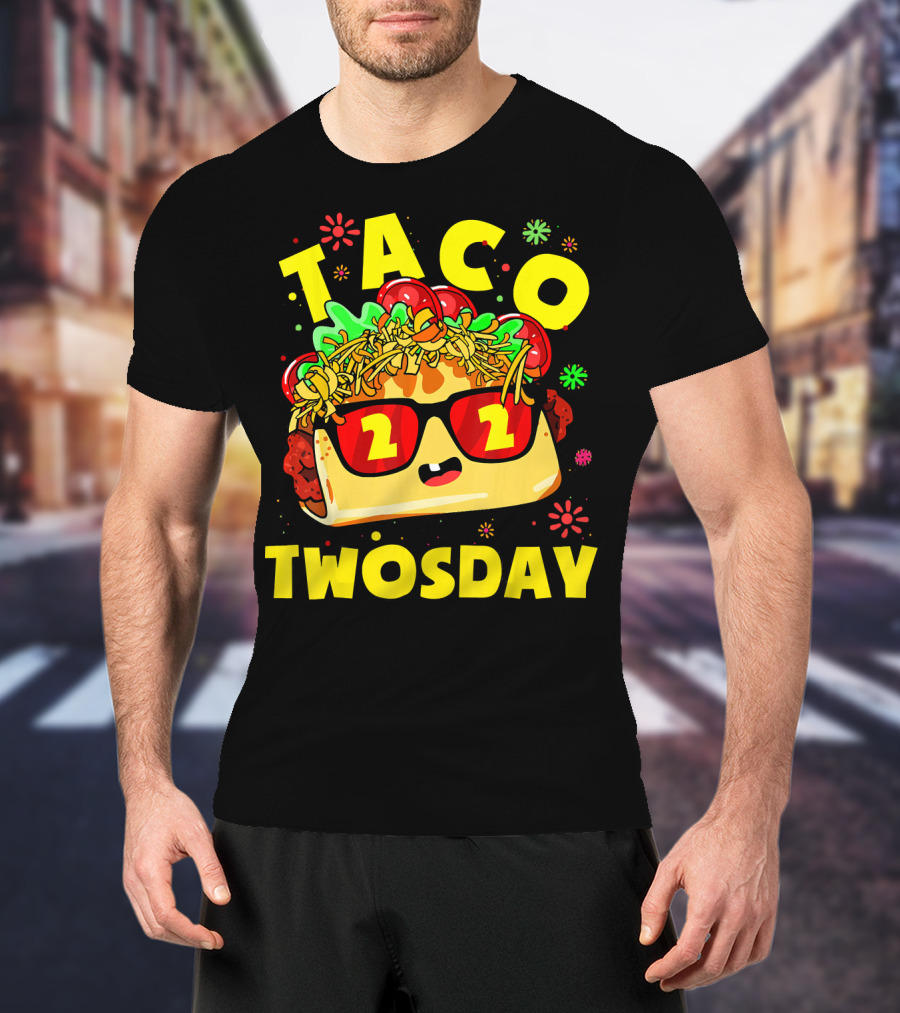 Taco Twosday 2nd Birthday Party Kids 2 Dos Cumpleanos T-Shirt