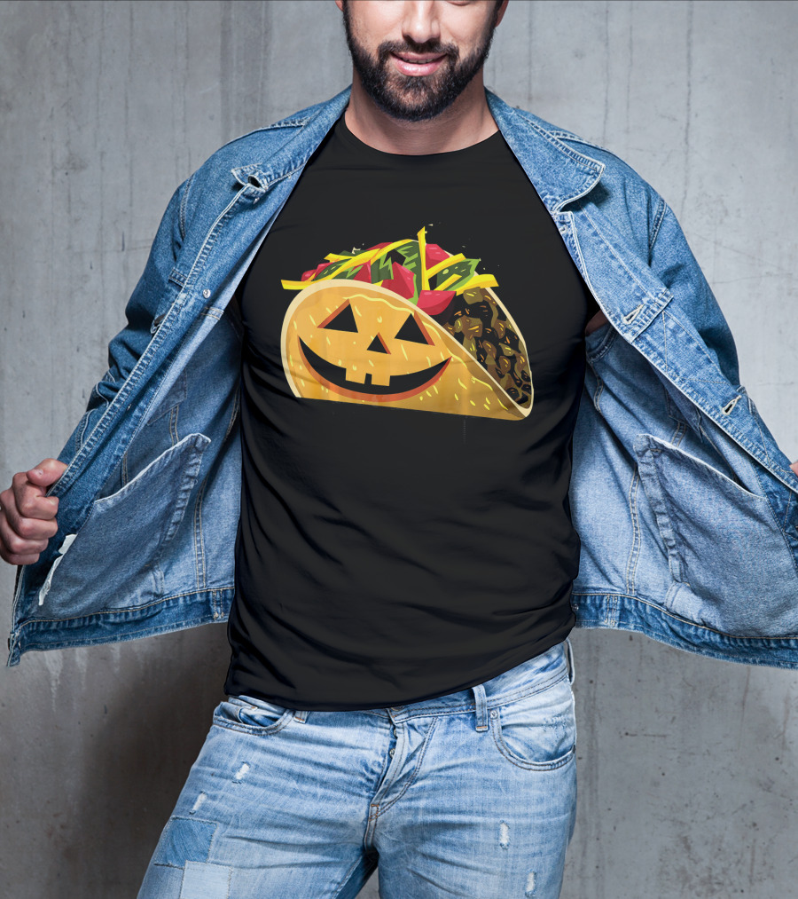 Taco Lantern Happy Haunted Halloween Mex Jack O' Lantern Taco T-Shirt
