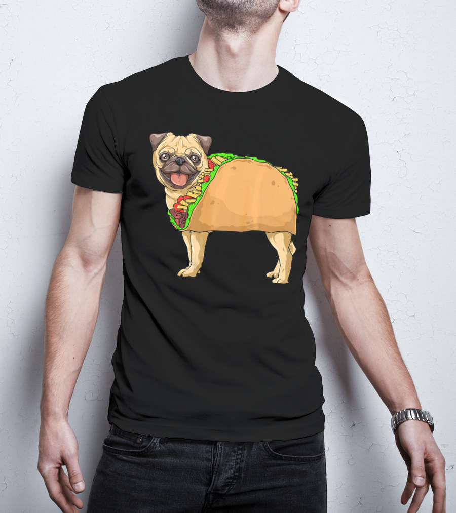 Taco Pug Mexican Burrito Pug T-Shirt