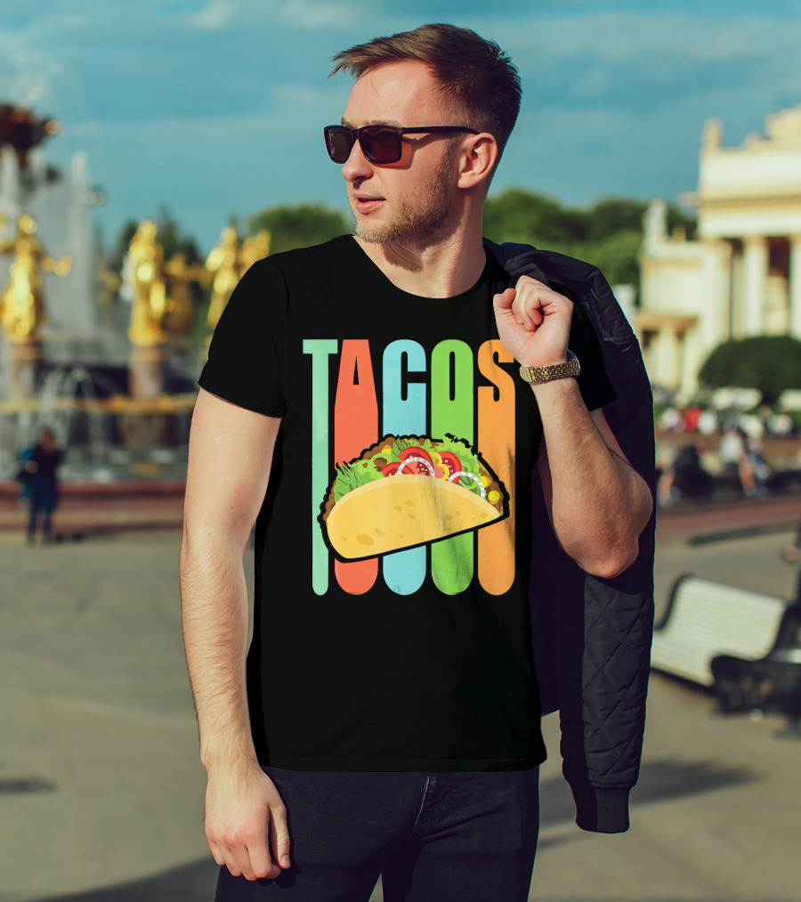 Retro Tacos Mexica Vintage Funny T-Shirt