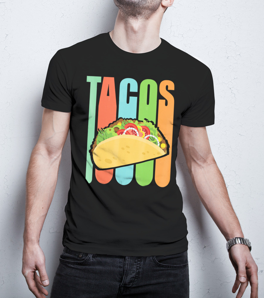 Retro Tacos Mexica Vintage Funny T-Shirt