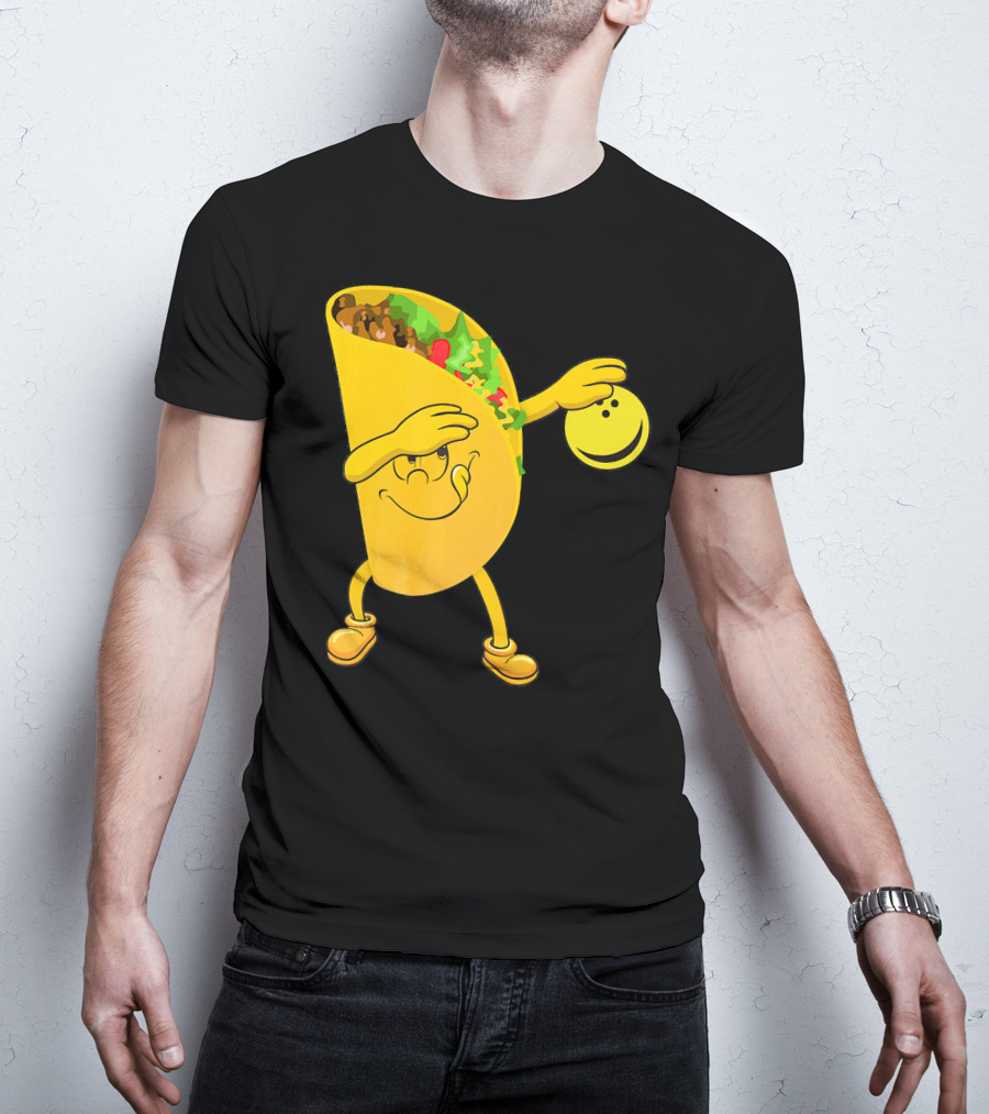 Dabbing Tacos Dab Bowling Happy Bowling Taco T-Shirt