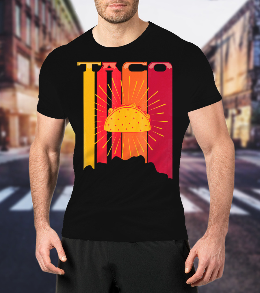 Retro Vintage 70s 80s Taco Sunburst Fiesta T-Shirt