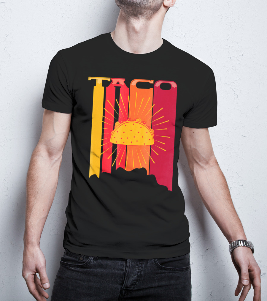 Retro Vintage 70s 80s Taco Sunburst Fiesta T-Shirt