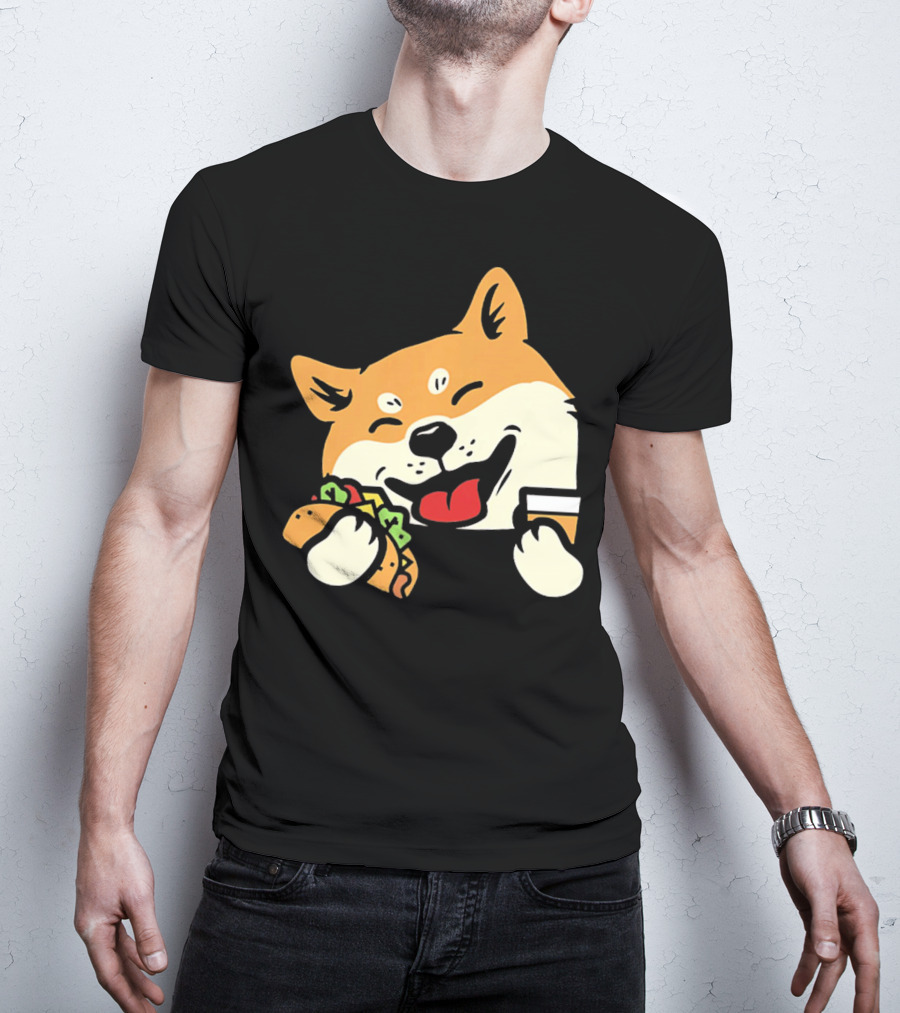 Cute Shiba Inu Taco Pocket Cinco De Mayo T-Shirt