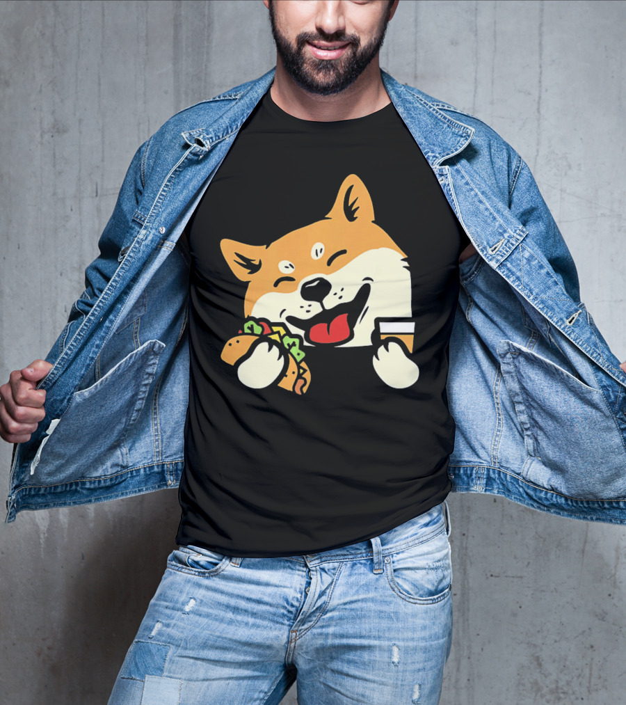 Cute Shiba Inu Taco Pocket Cinco De Mayo T-Shirt