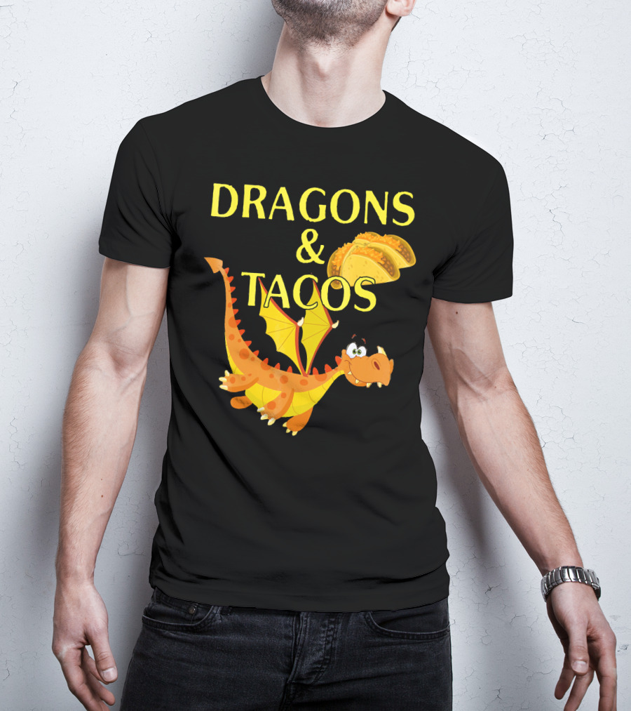 Dragons And Tacos Funny Fantas T-Shirt