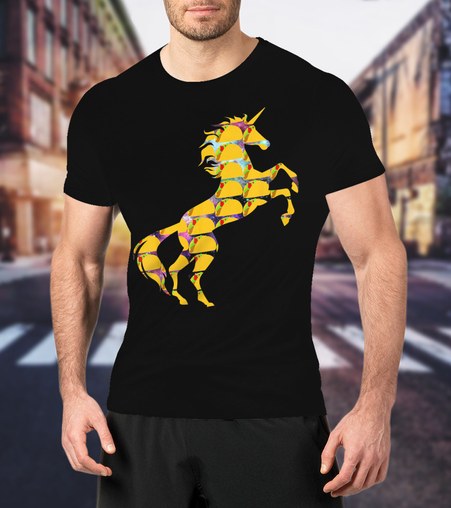 Unicorn Galaxy Space Tacos T-Shirt
