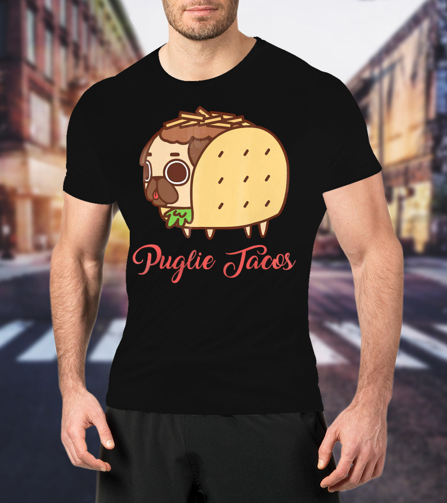 Puglie Tacos Cute Mexican Food Dog T-Shirt