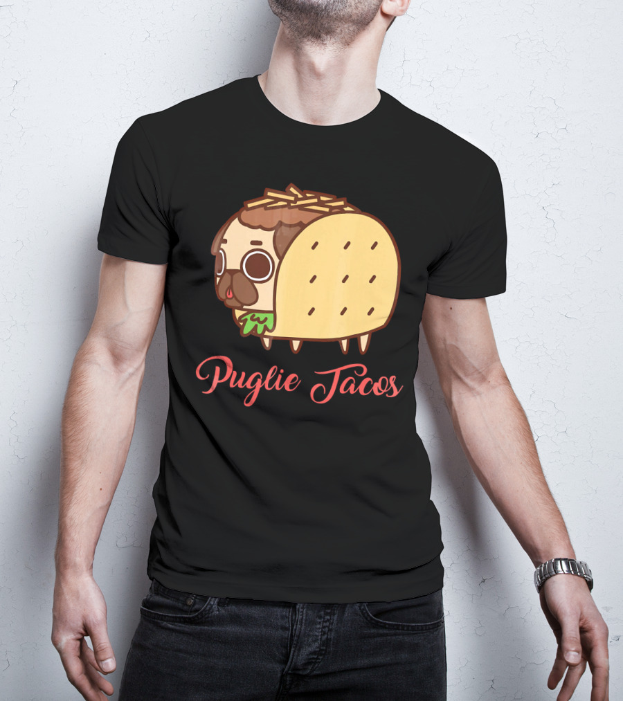 Puglie Tacos Cute Mexican Food Dog T-Shirt