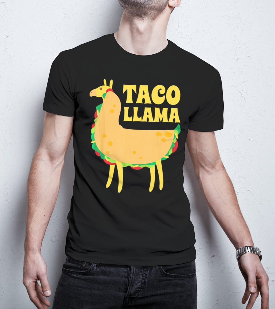 Taco Llama Animal Funny Mexican Cinco De Mayo T-Shirt