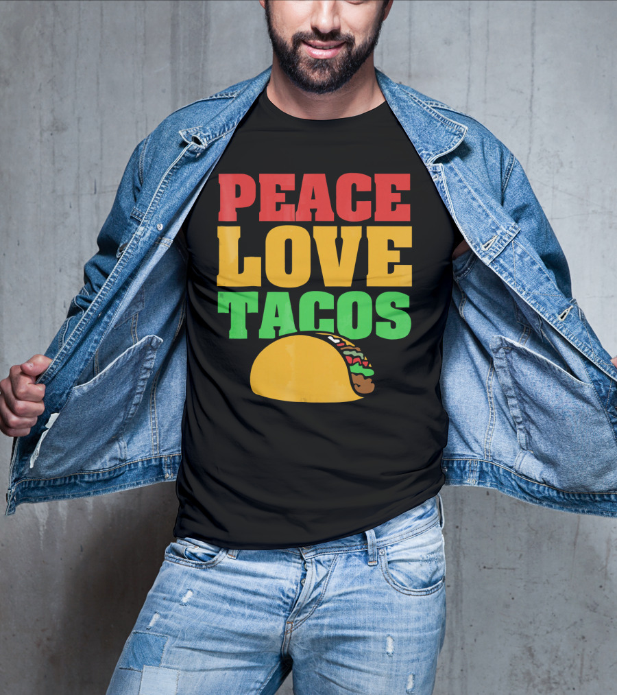 Peace Love Tacos Cute Taco Tuesday T-Shirt
