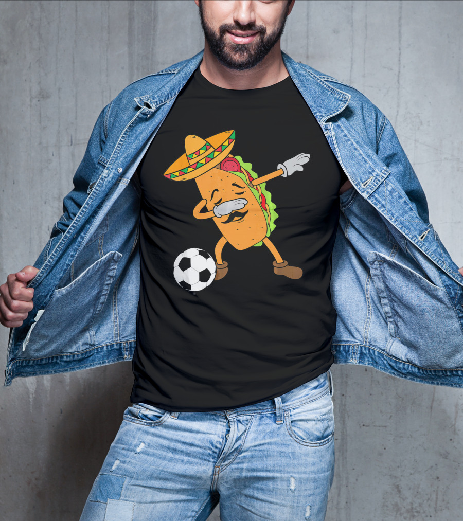 Mexico Soccer Taco Dabbing Sombrero Cool T-Shirt