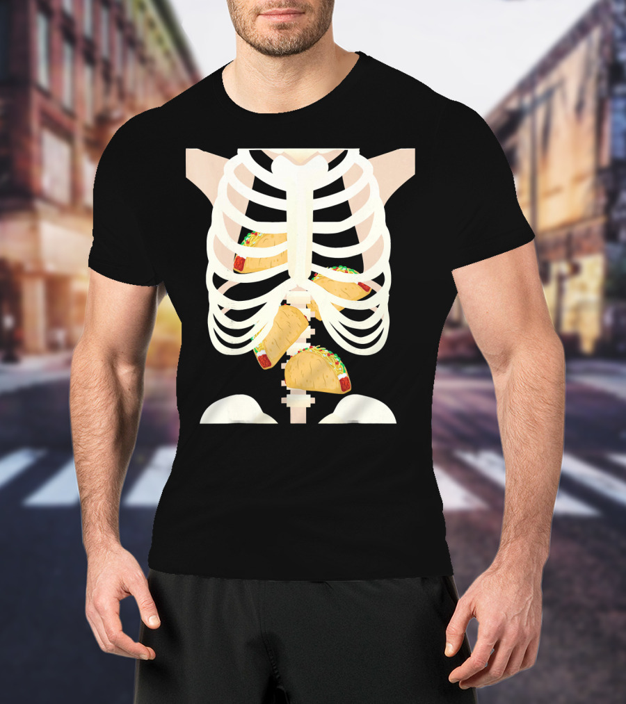 Funny Taco Skeleton Halloween T-Shirt