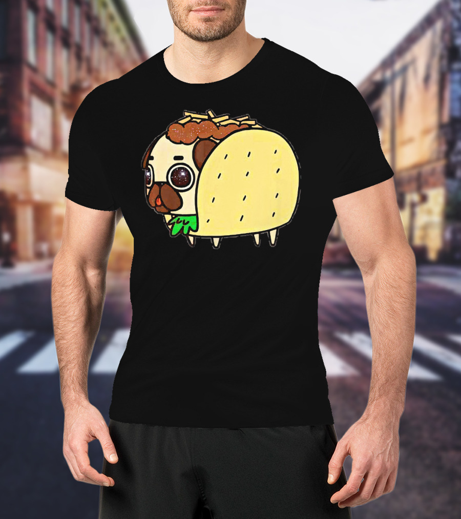 Funny Pug Taco Fusion With Toppings T-Shirt