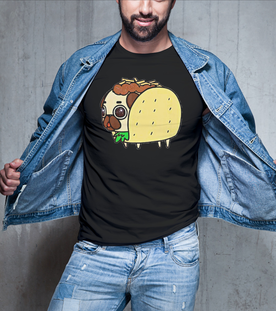 Funny Pug Taco Fusion With Toppings T-Shirt