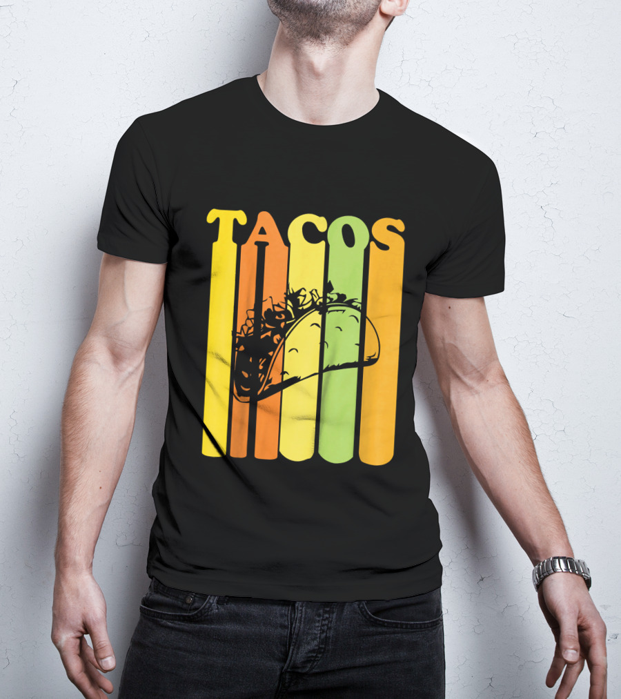 Tacos Retro Vintage Stripes Kids Novelty T-Shirt