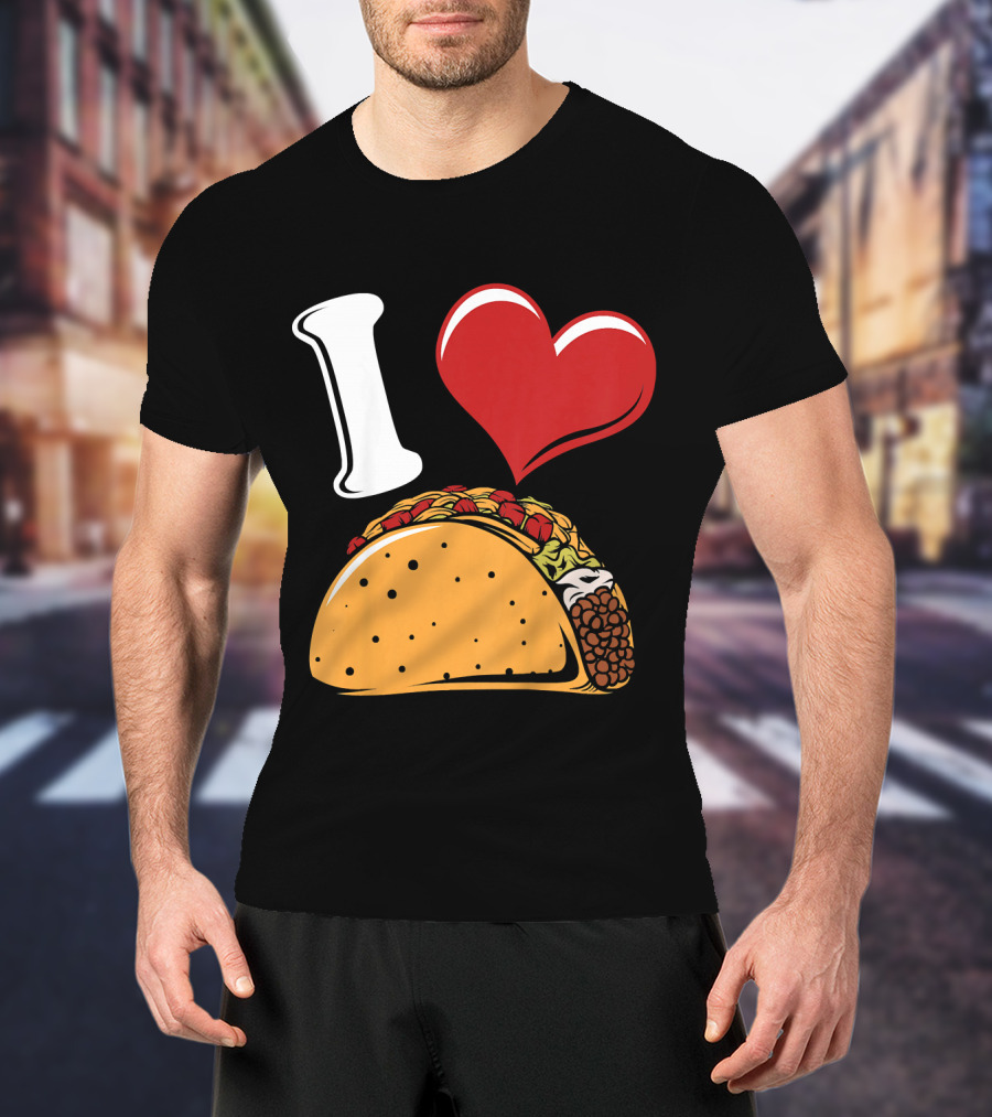 Kids Funny I Heart Tacos Love T-Shirt