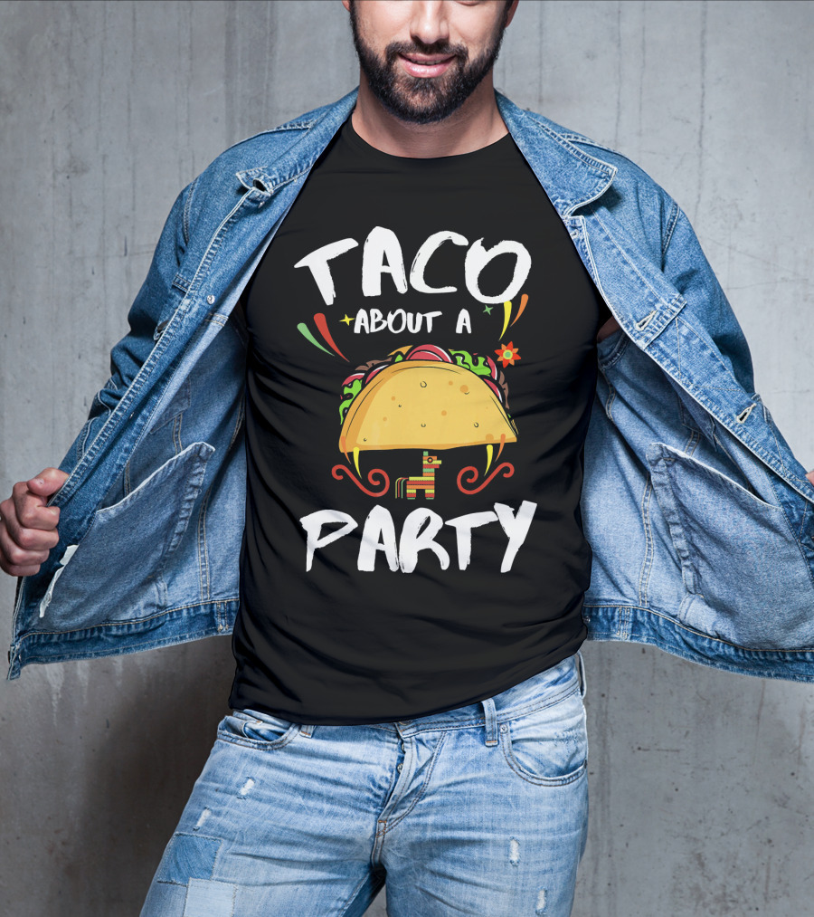 Taco About A Party Colorful Taco Fiesta With Pinata T-Shirt