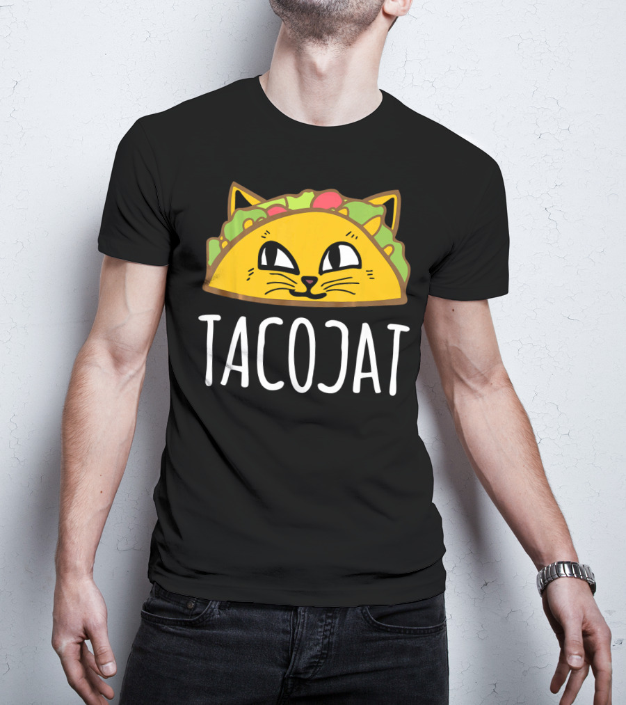 Tacocat Cute Cat And Taco Palindrome T-Shirt