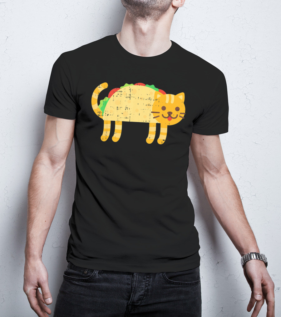 Taco Cat Kitty Kitten Funny Mexican Cinco De Mayo T-Shirt