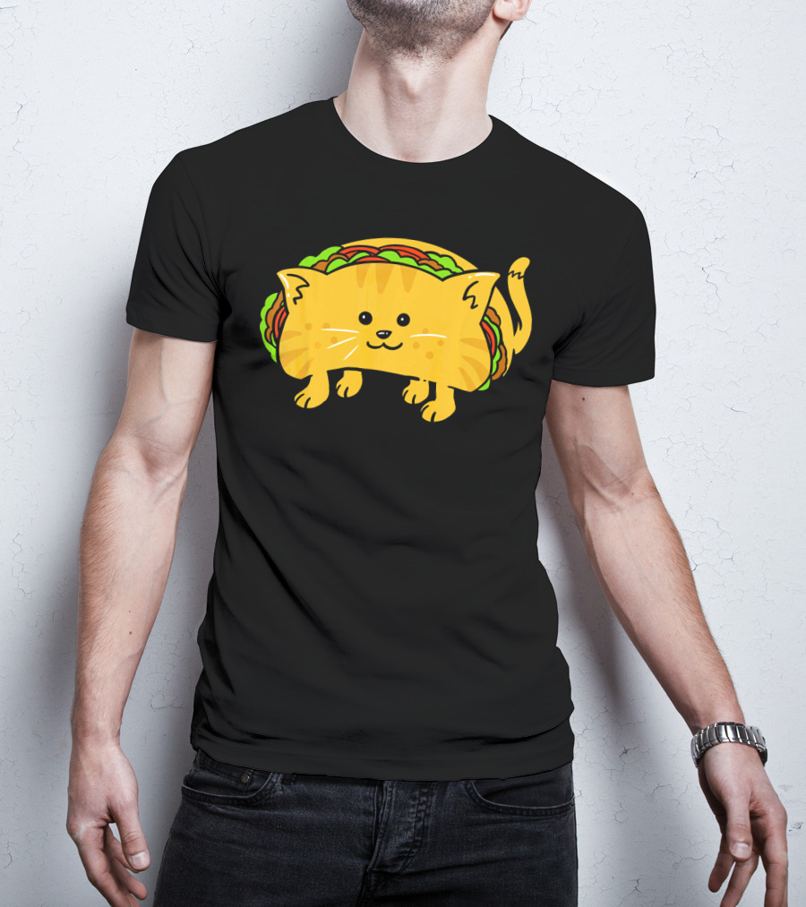 Cat Taco Roll Cute Animal Mashup T-Shirt
