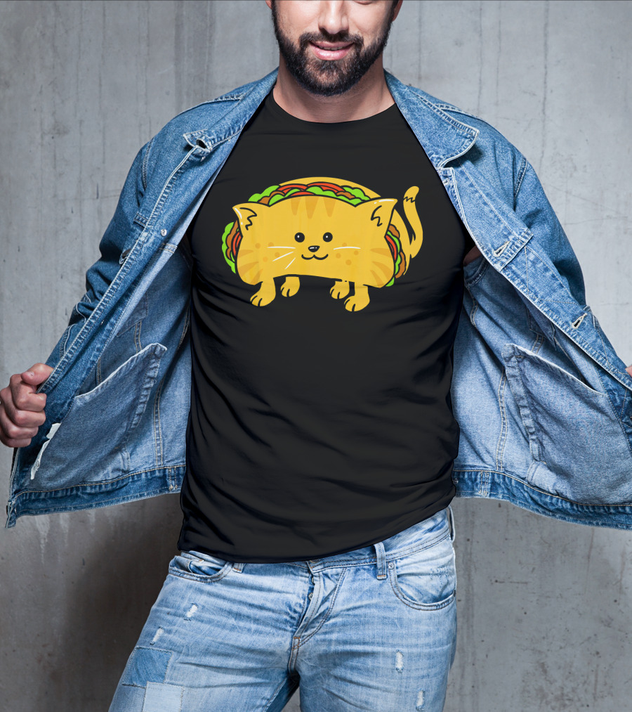 Cat Taco Roll Cute Animal Mashup T-Shirt