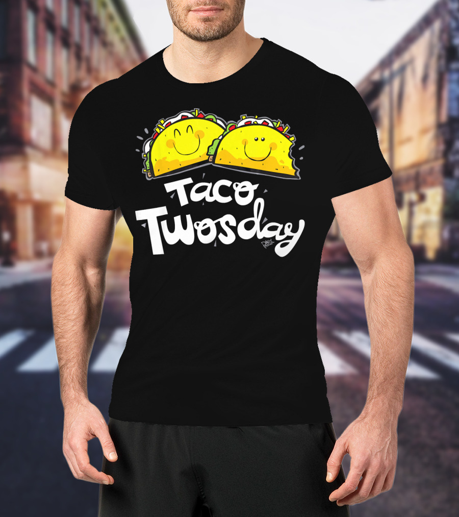 Taco Twosday Smiling Tacos Fun T-Shirt