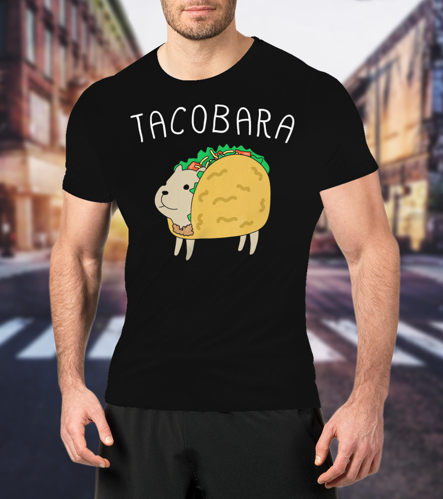 Tacobara Taco Capybara With Taco Shell Lettuce And Cheese T-Shirt