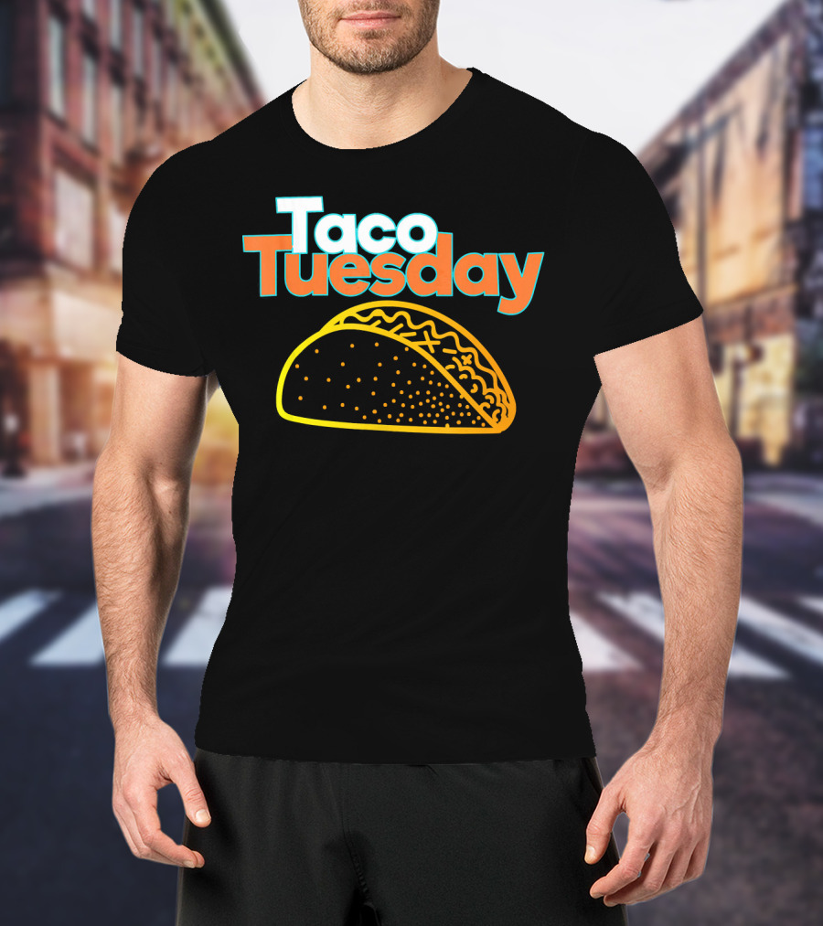 Taco Tuesday Mexican Food Fiesta Celebration With Vibrant Taco T-Shirt