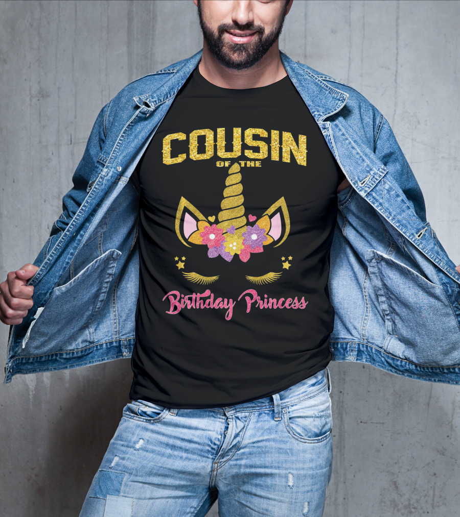 Cousin Of The Birthday Princess Unicorn T-Shirt