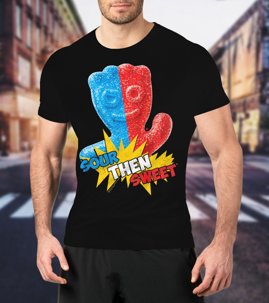 Sour Patch Kids Sour Then Sweet Candy Blue Red Explosion T-Shirt