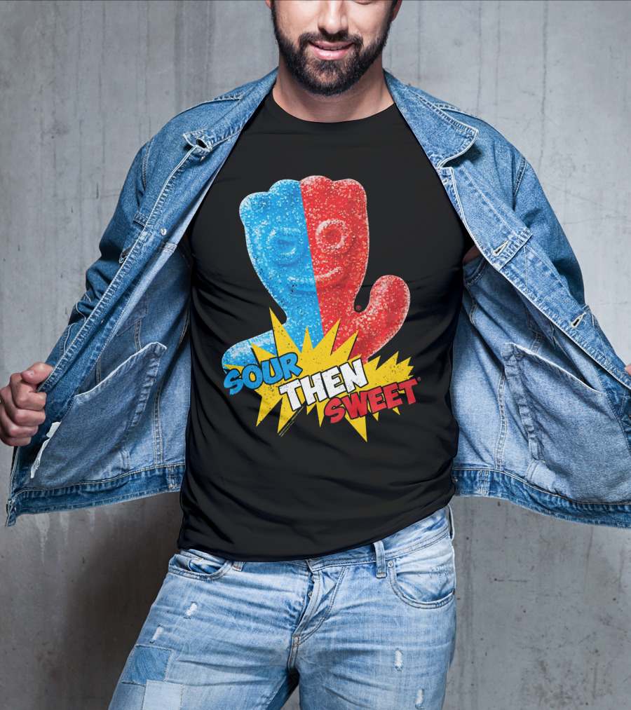 Sour Patch Kids Sour Then Sweet Candy Blue Red Explosion T-Shirt
