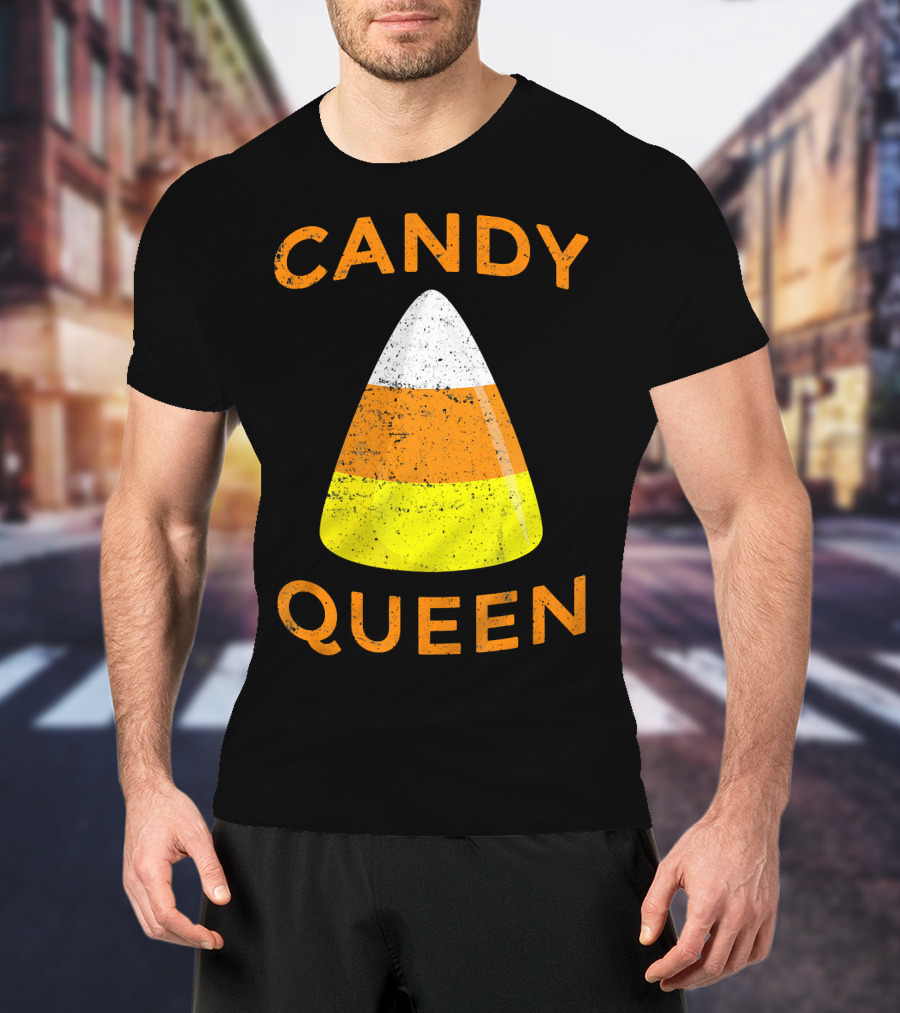 Candy Corn Queen Halloween Costume Iconic Treat T-Shirt