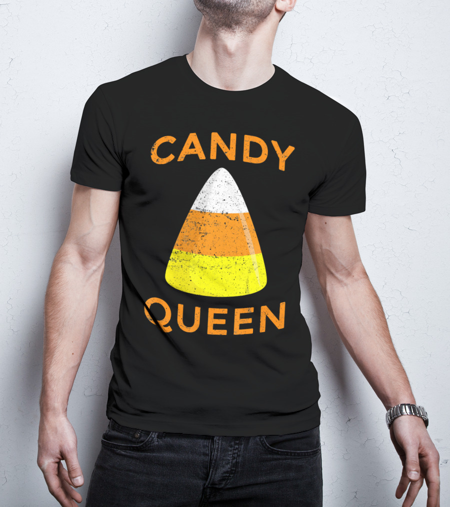 Candy Corn Queen Halloween Costume Iconic Treat T-Shirt