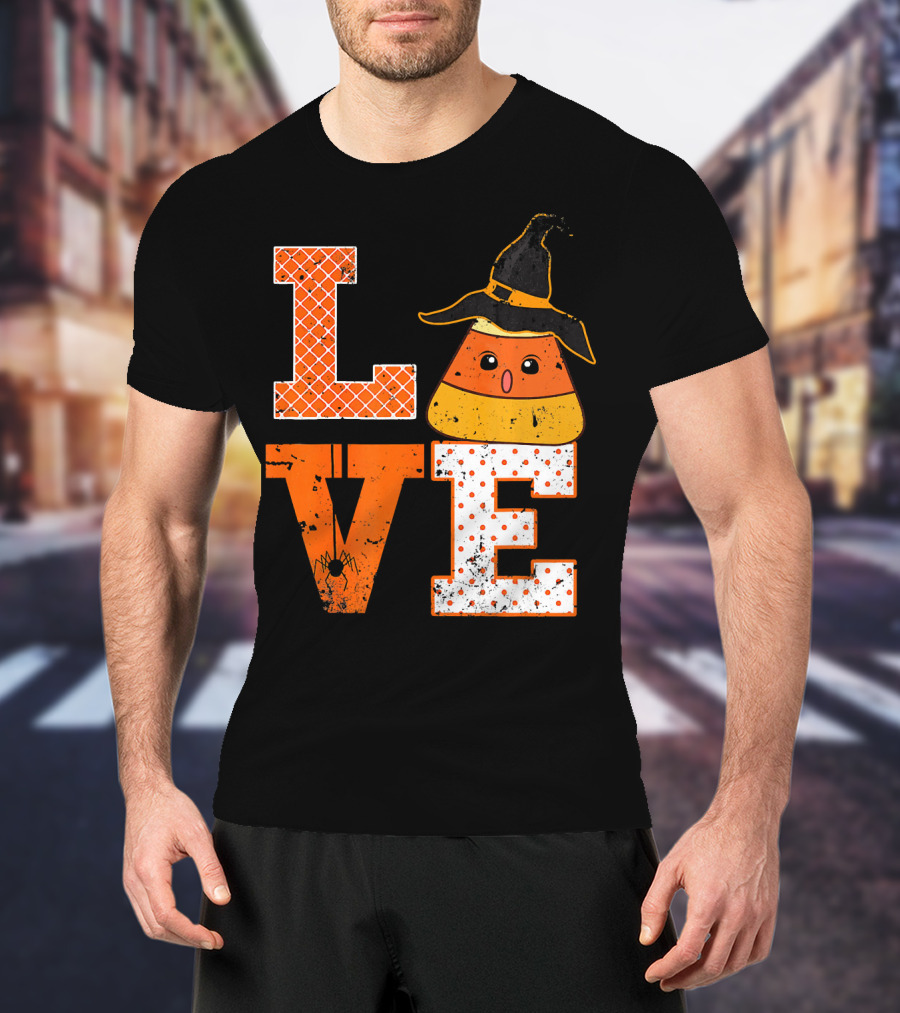 Love Candy Corn Cute Halloween Hat T-Shirt