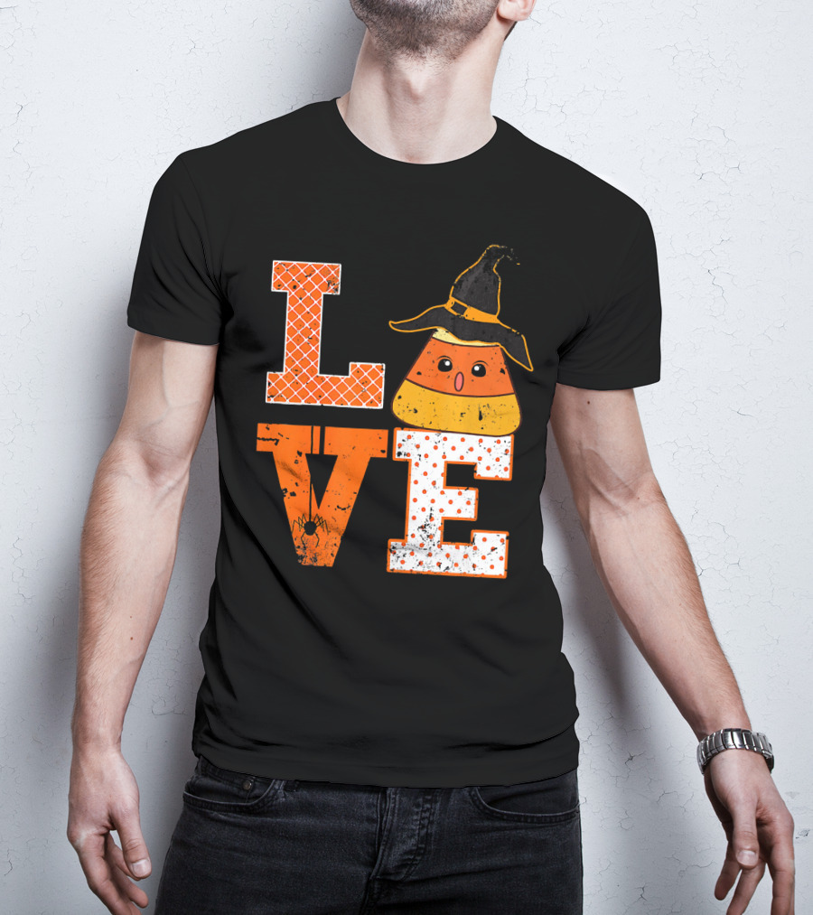 Love Candy Corn Cute Halloween Hat T-Shirt