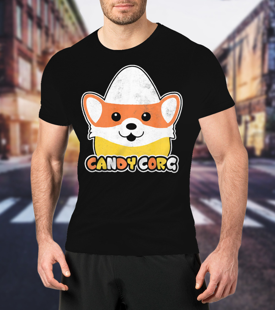 Candy Corn Corgi Halloween Dog Candy Corgi T-Shirt
