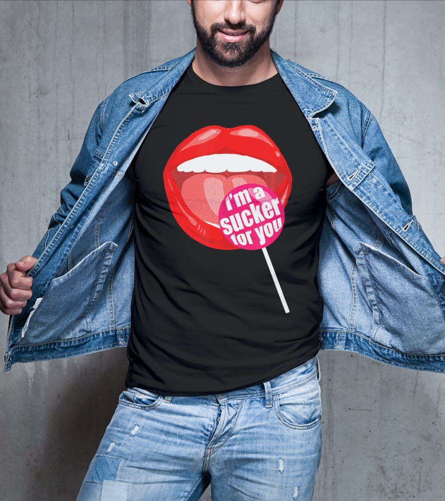 I'm A Sucker For You Candy Pop Lips T-Shirt