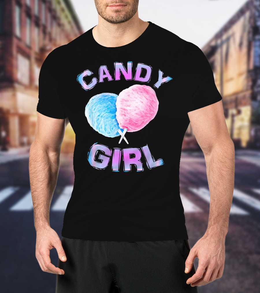 Candy Girl Cotton Candy Fun Girls Juniors T-Shirt