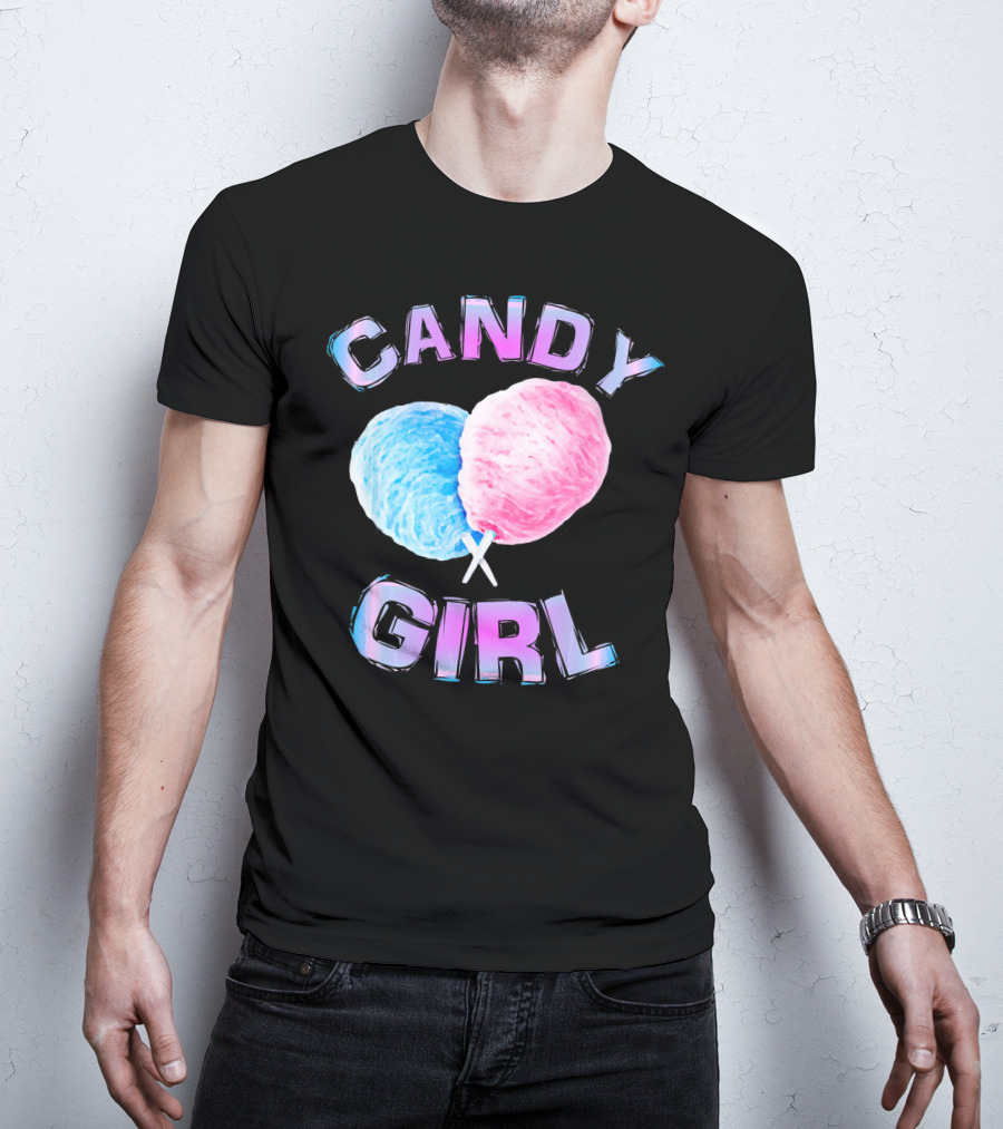 Candy Girl Cotton Candy Fun Girls Juniors T-Shirt