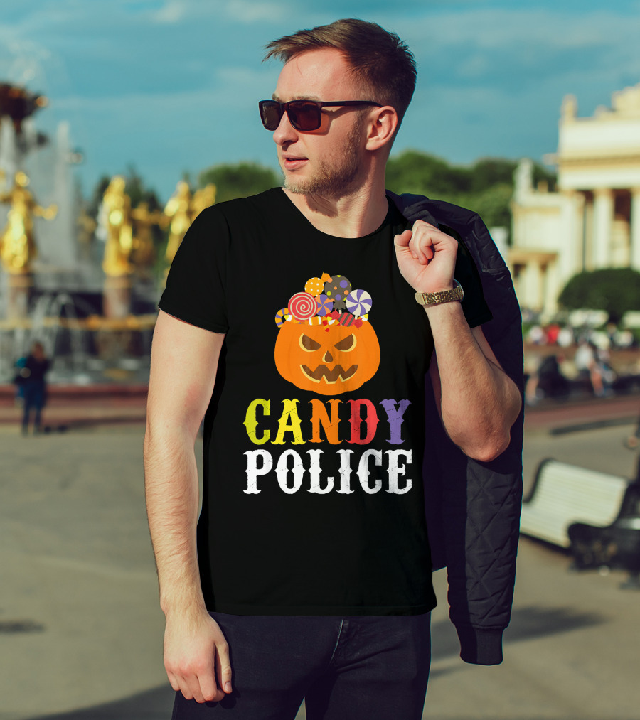 Candy Police Jack O Lantern Halloween Sweets T-Shirt