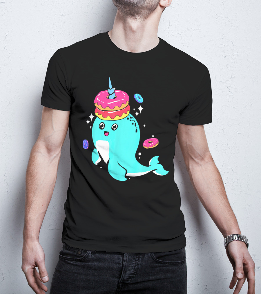 Narwhal Donut Candy Sprinkle Bakery Whale T-Shirt
