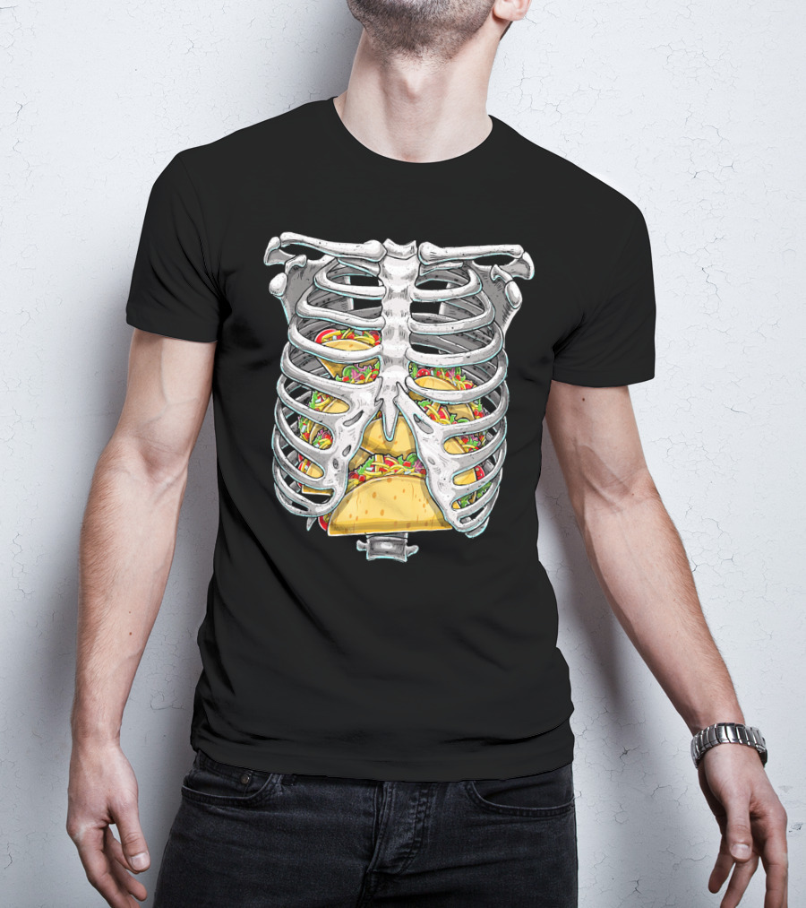 Skeleton Rib Cage Halloween Taco Ribcage T-Shirt