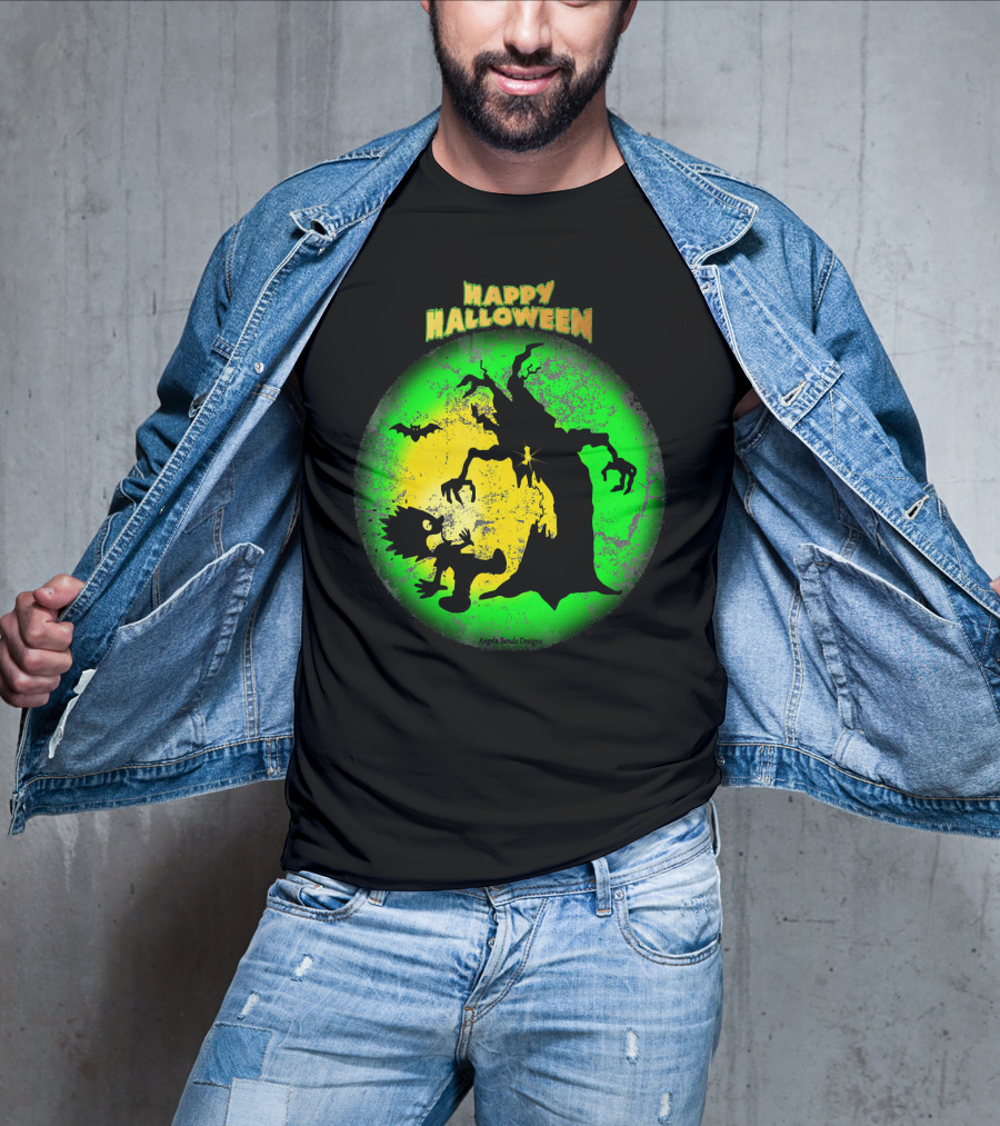Happy Halloween Spooky Tree And Bat T-Shirt